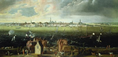 Veduta di Anversa dal fiume Schelda da Jan Wildens